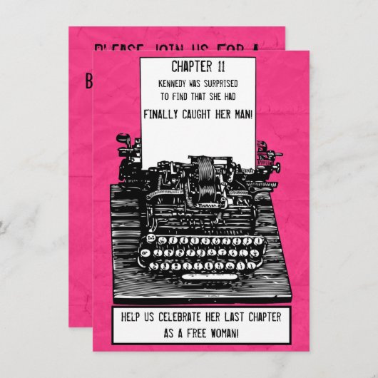 ヴィンテージタイプライター招待状 招待状 (正面/裏面)