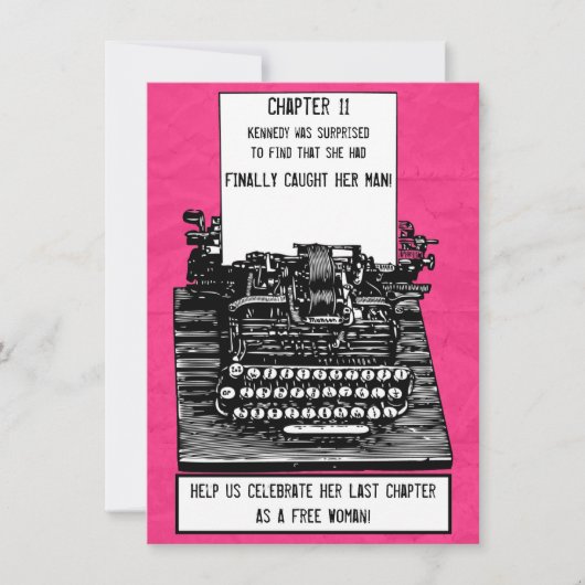 ヴィンテージタイプライター招待状 招待状 (正面)