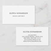 ヴィンテージタイプライター文字 |白黒 名刺 (正面/裏面)