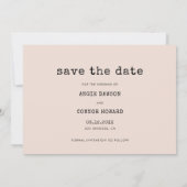 ヴィンテージタイプライター日付のフォトカードを保存 案内状 (裏面)