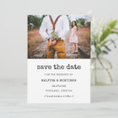 ヴィンテージタイプライター日付写真を保存 セーブザデート (スタンド正面)