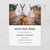 ヴィンテージタイプライター日付写真を保存 ポストカード (正面)