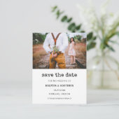 ヴィンテージタイプライター日付写真を保存 ポストカード (スタンド正面)