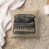 ヴィンテージタイプライター枕 クッション (ブランケット)