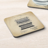 ヴィンテージタイプライター特許 コースター (左側)