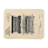 ヴィンテージタイプライター特許 マグネット (横)