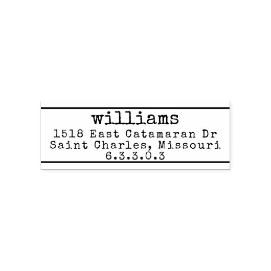 ヴィンテージタイプライター結婚フォント セルフインキングスタンプ (デザイン)