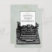 ヴィンテージタイプライター結婚式出欠確認カード 出欠カード (正面/裏面)