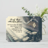 ヴィンテージタイプライター結婚式招待状 招待状 (スタンド正面)