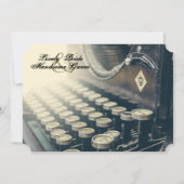 ヴィンテージタイプライター結婚式招待状 招待状 (裏面)