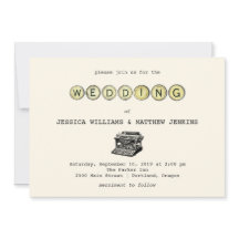 ヴィンテージタイプライター結婚式招待状