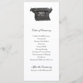 ヴィンテージタイプライター結婚式 プログラム (裏面)