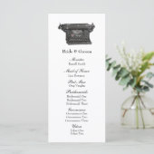 ヴィンテージタイプライター結婚式 プログラム (スタンド正面)