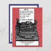 ヴィンテージタイプライター葉書 インビテーションポストカード (正面/裏面)