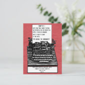 ヴィンテージタイプライター葉書 インビテーションポストカード (スタンド正面)