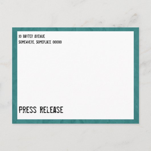 ヴィンテージタイプライター葉書 案内ポストカード (裏面)