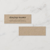 ヴィンテージタイプライター表示シャワーカード挿入 スキニー名刺 (正面/裏面)