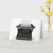 ヴィンテージタイプライター誕生日 カード (黄色い花)