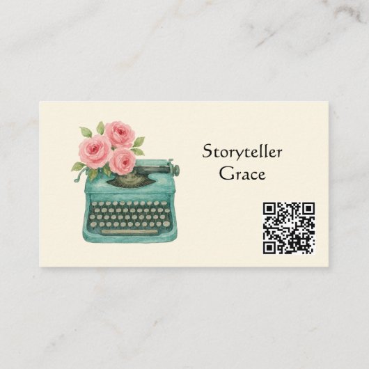 ヴィンテージタイプライター語 名刺 (裏面)