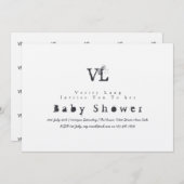 ヴィンテージタイプライター赤ちゃんシャワー招待状クラフトインク 招待状 (正面/裏面)