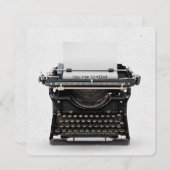 ヴィンテージタイプライター退職パーティー招待状 招待状 (正面/裏面)