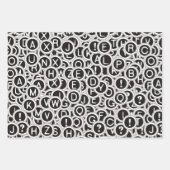 ヴィンテージタイプライター鍵の折り返し紙 ラッピングペーパーシート (正面)