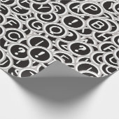 ヴィンテージタイプライター鍵の折り返し紙 ラッピングペーパー (角)