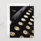 ヴィンテージタイプライター鍵葉書 ポストカード (正面/裏面)