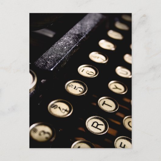 ヴィンテージタイプライター鍵葉書 ポストカード (正面)