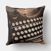 ヴィンテージタイプライター鍵装飾用クッション クッション (裏面)