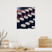 ヴィンテージタイプライター鍵 ポスター (キッチン)