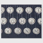 ヴィンテージタイプライター鍵 ラッピングペーパー (フラット)