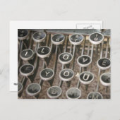 ヴィンテージタイプライター鍵「愛してる」 ポストカード (正面/裏面)