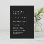 ヴィンテージタイプライター黒ファンシーNothing Just Love 招待状 (スタンド正面)