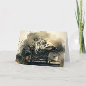 ヴィンテージタイプライター どんなシーンにも使える無地カード カード (正面)