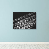 ヴィンテージタイプライター キャンバスプリント (インサイチュ (ウッドフロア))