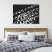 ヴィンテージタイプライター キャンバスプリント (インサイチュ (寝室))