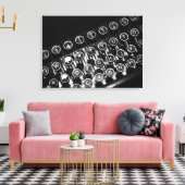 ヴィンテージタイプライター キャンバスプリント (インサイチュ (リビング))