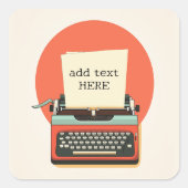 ヴィンテージタイプライター スクエアシール (正面)