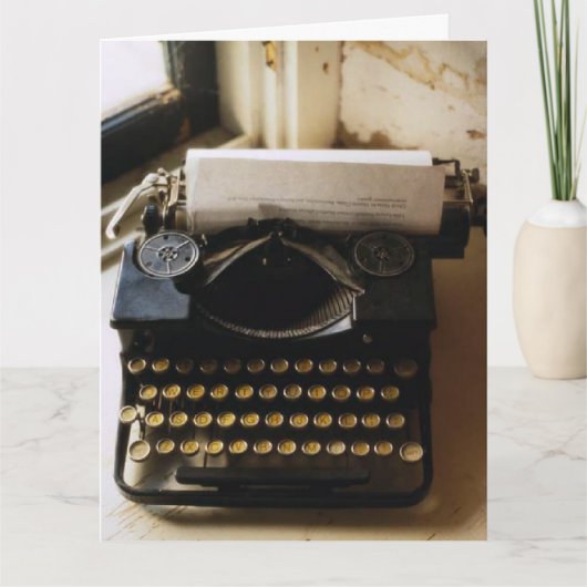 ヴィンテージタイプライター，バレンタインあなたは私のタイプ カード (正面)