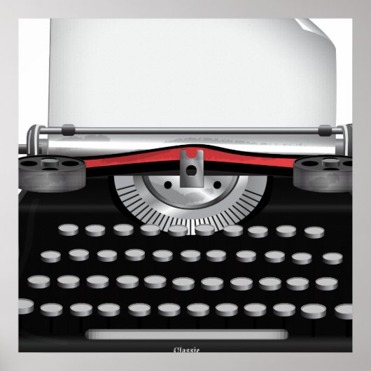 ヴィンテージタイプライター ポスター (正面)