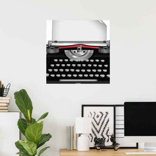 ヴィンテージタイプライター ポスター (ホームオフィス)