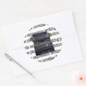 ヴィンテージタイプライター ラウンドシール (封筒)