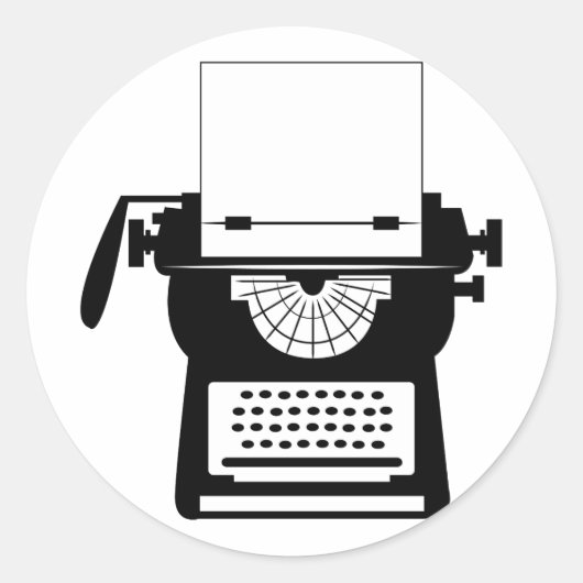 ヴィンテージタイプライター ラウンドシール (正面)