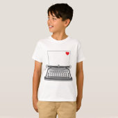 ヴィンテージタイプライター ラブレター Tシャツ (正面フル)