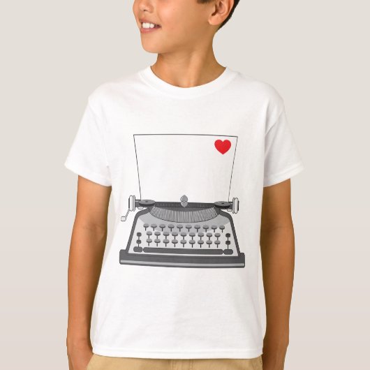 ヴィンテージタイプライター ラブレター Tシャツ (正面)