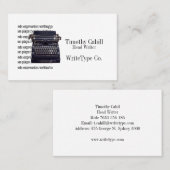 ヴィンテージタイプライター 名刺 (正面/裏面)