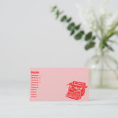 ヴィンテージタイプライター 名刺 (スタンド正面)