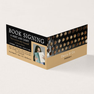 ヴィンテージタイプライター、発行元、ライターブックの署名 名刺