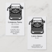 ヴィンテージタイプライター – 白 名刺 (正面/裏面)